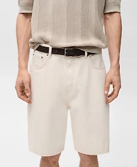 Mango Men's Oversized Cotton Bermuda Shorts