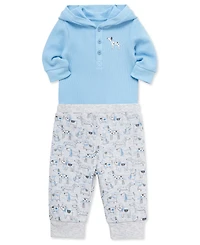 Little Me Baby Boys Cotton Puppy Bodysuit & Pants Set