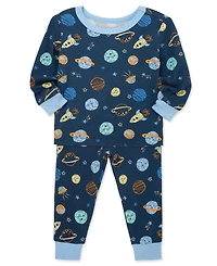 Little Me Baby Boys Space Pajamas, 4 Piece Set