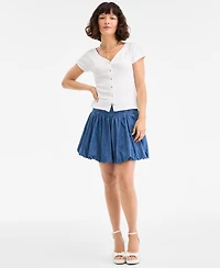 On 34th Women's Snap-Front T-Shirt, Exclusively at Macy's