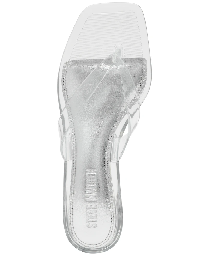 Steve Madden Women's Tracie-j Kitten-Heel Jelly Thong Sandals