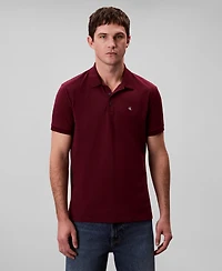 Calvin Klein Men's Regular-Fit Smooth Cotton Monogram Logo Polo Shirt