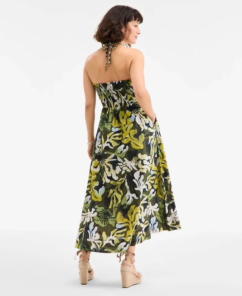 On 34th Women's Braided-Trim Halter Maxi Dress, Exclusively at Macy's