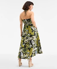 On 34th Women's Braided-Trim Halter Maxi Dress, Exclusively at Macy's