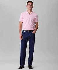 Calvin Klein Men's Regular-Fit Smooth Cotton Monogram Logo Polo Shirt