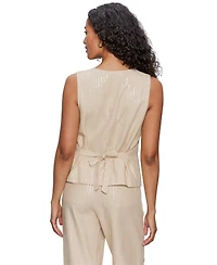 Sanctuary Women's Sequin Stripe Button-Front Vest