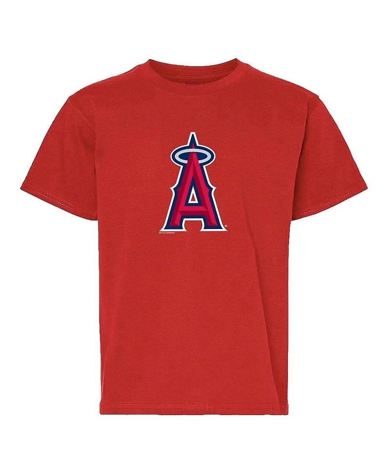 Soft as a Grape Big Boys and Girls 2-Pack Red/Gray Los Angeles Angels T-Shirt Set