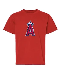 Soft as a Grape Big Boys and Girls 2-Pack Red/Gray Los Angeles Angels T-Shirt Set