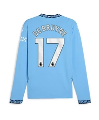 Puma Men's Kevin De Bruyne Light Blue Manchester City 2024/25 Home Replica Long Sleeve Player Jersey