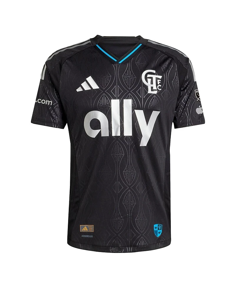 Adidas Men's Tim Ream Black Charlotte Fc 2025 Fortress Kit Authentic Player Jersey