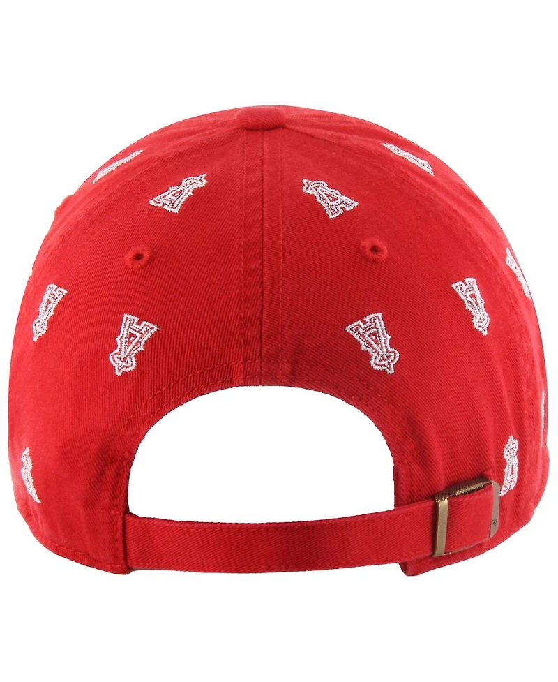 '47 Brand Women's Red Los Angeles Angels Confetti Clean Up Adjustable Hat