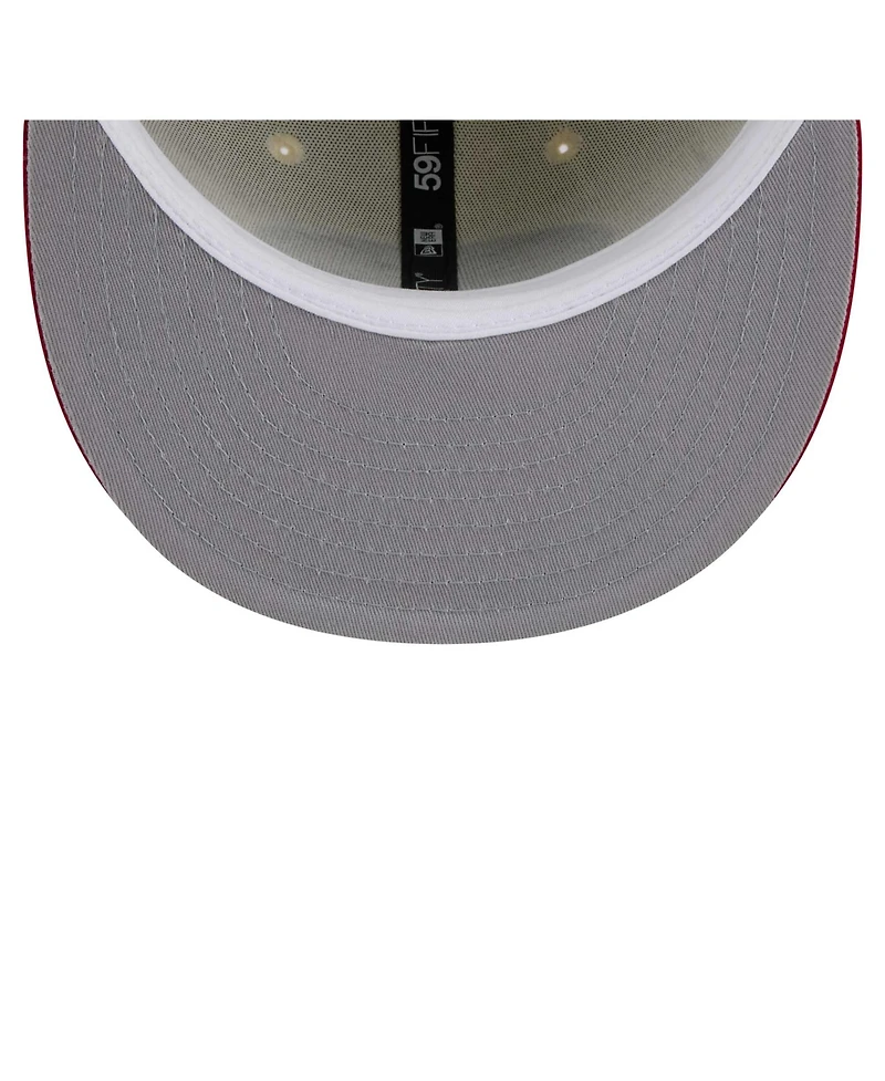 New Era Men's White/Scarlet San Francisco 49ers Main 59FIFTY Fitted Hat