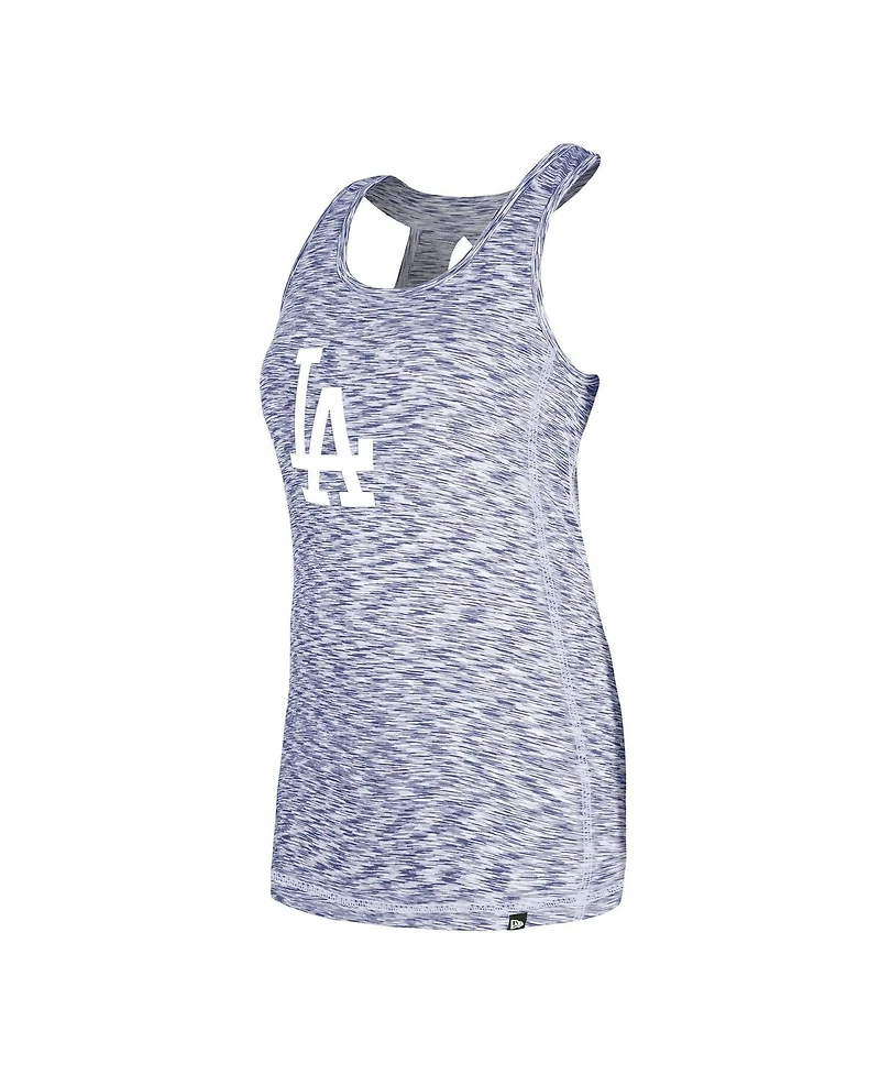 New Era Women's Royal Los Angeles Dodgers Space Dye Keyhole Back Tank Top