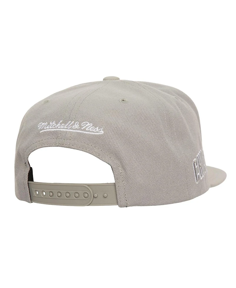 Mitchell & Ness Men's Gray Chicago Cubs Snapback Hat