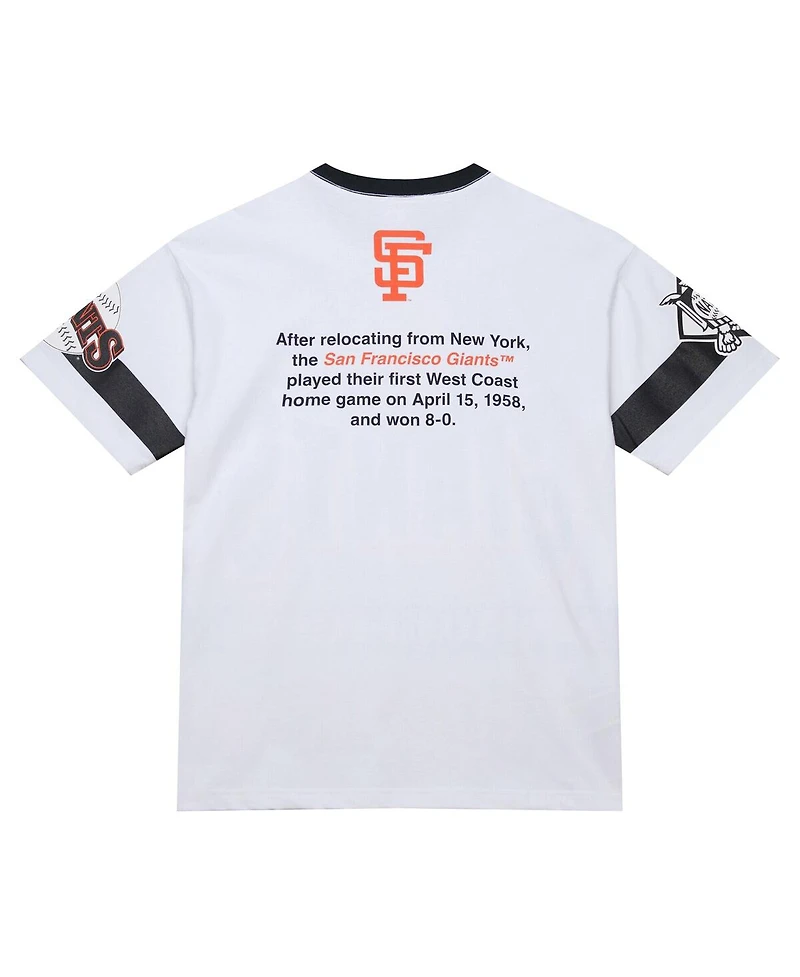 Mitchell & Ness Men's White San Francisco Giants Cooperstown Collection Team Origins Premium T-Shirt