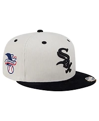 New Era Men's Cream/Black Chicago White Sox Two-Tone Corduroy 59FIFTY Fitted Hat