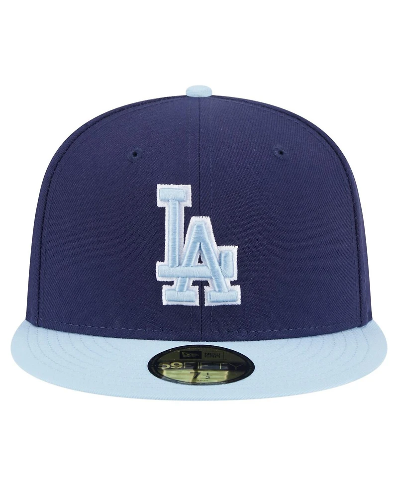 New Era Men's Navy/Light Blue Los Angeles Dodgers Color Pack 2-Tone 59FIFTY Fitted Hat