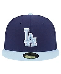 New Era Men's Navy/Light Blue Los Angeles Dodgers Color Pack 2-Tone 59FIFTY Fitted Hat