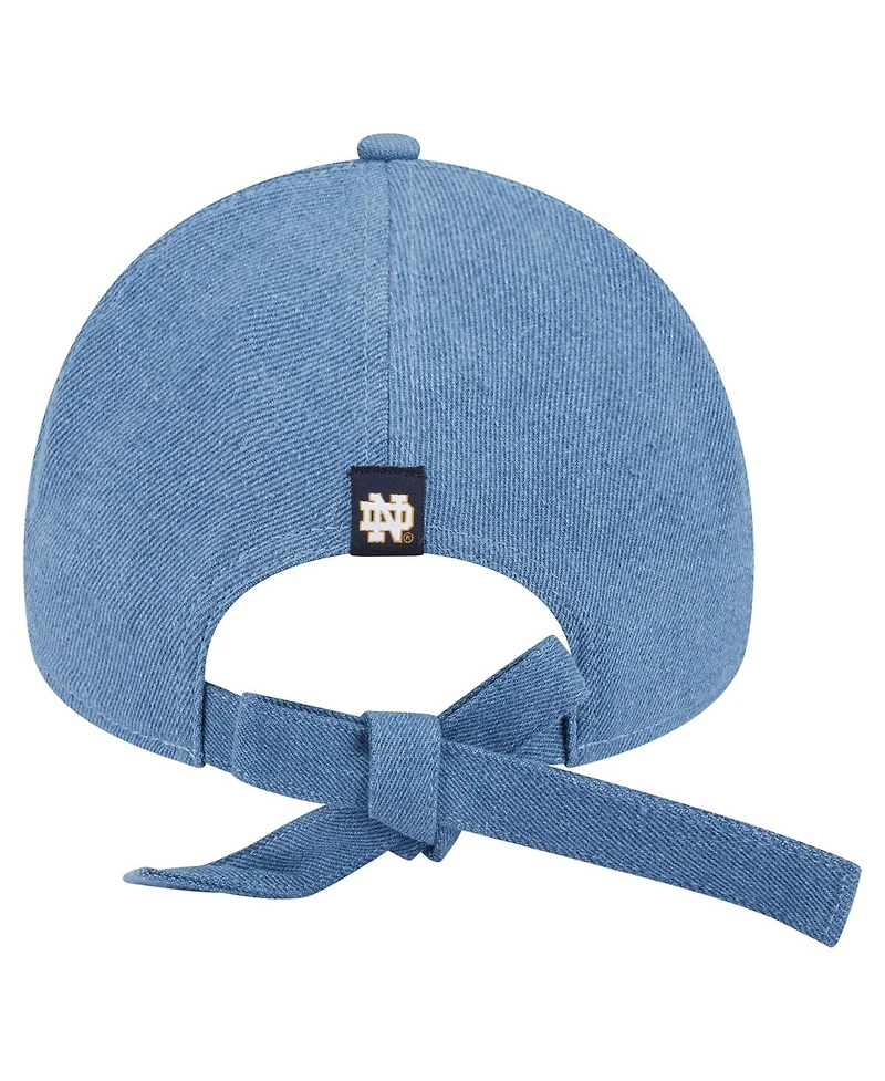 New Era Women's Denim Notre Dame Fighting Irish A-Frame 9FORTY Adjustable Hat