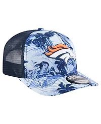 New Era Men's Navy Denver Broncos Hula Trucker 9SEVENTY Adjustable Hat