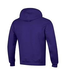 Champion Men's Purple Lsu Tigers Basic Arch Fleece Pullover Hoodie