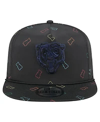 New Era Men's Black Chicago Bears Gummy Golfer Adjustable Hat