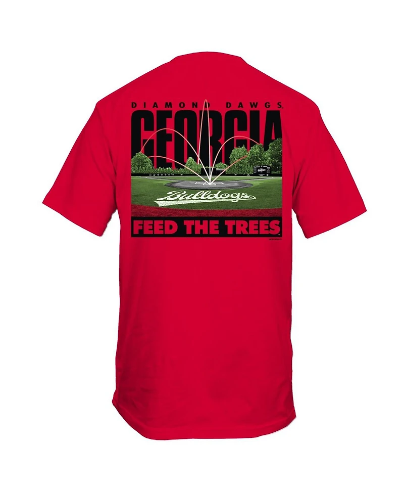 Hanes Men's and Women's Red Georgia Bulldogs Feed The Trees Baseball T-Shirt