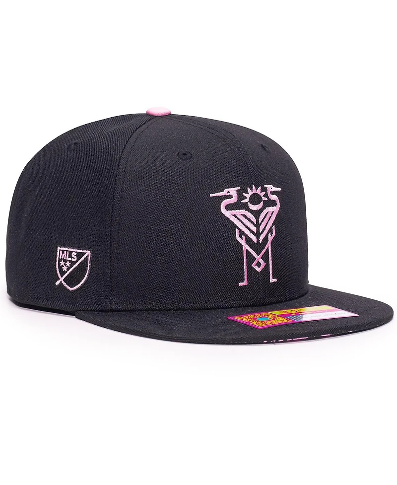 Fan Ink Men's Black Inter Miami Cf Tahiti Adjustable Hat