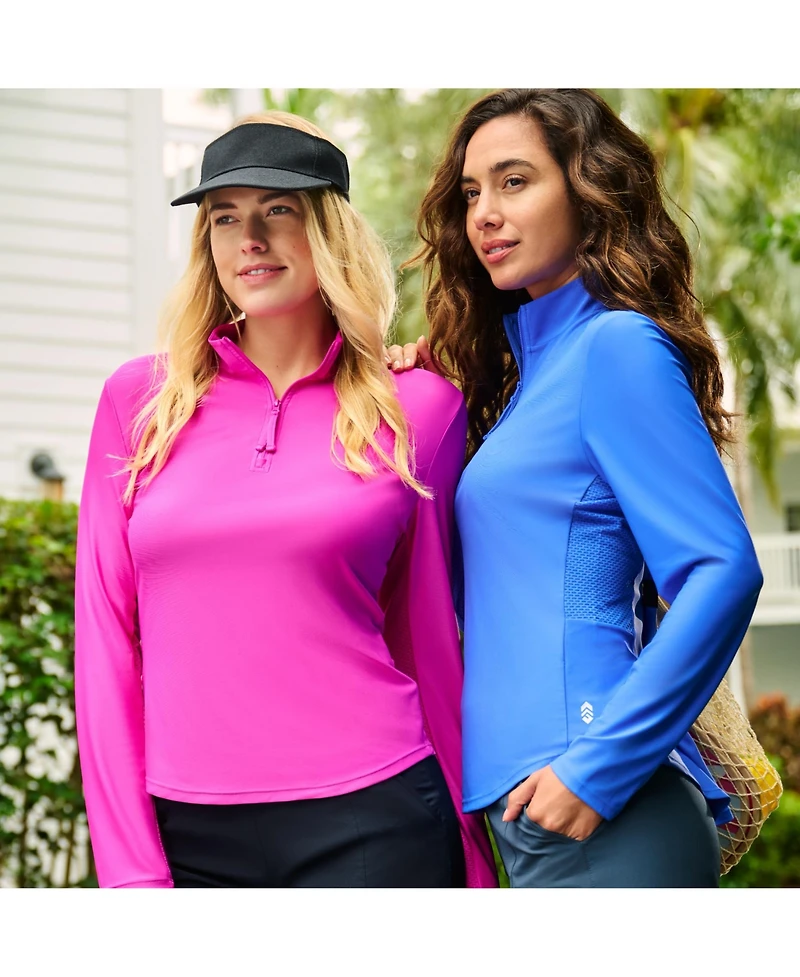 Free Country Women's Sun Breeze 1/2 Zip Sunshirt