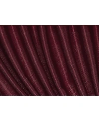 Kate Aurora 9 Piece Rod Pocket Semi Sheer Burgundy Window Curtains & Tasseled Valance Set