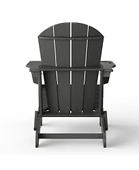 Outdoor Patio Hdpe Resin Adirondack Chair With Cup Holder and Phone
