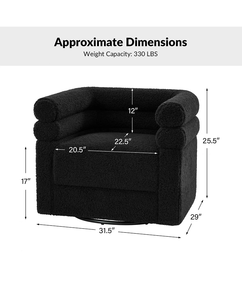 Donat Modern Swivel Barrel Chair