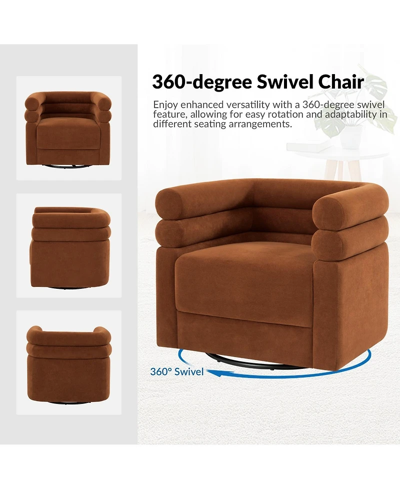 Donat Modern Swivel Barrel Chair