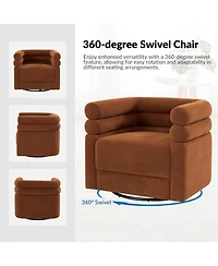Donat Modern Swivel Barrel Chair
