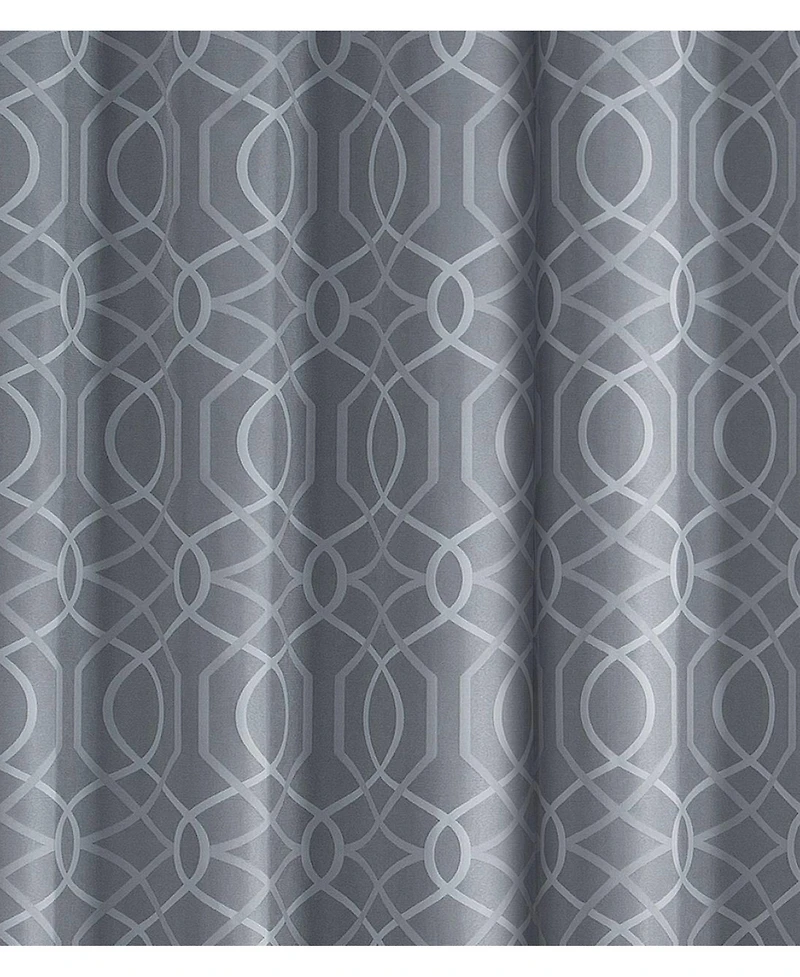 Kate Aurora Modern Living 2 Pack Aries Geometric Light Reducing Grommet Curtains