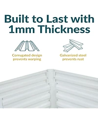 Galvanized Steel L-Shaped Raised Garden Bed