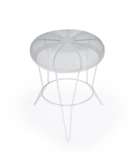 Contemporary Round Top End Table with Wire Base for Living Room