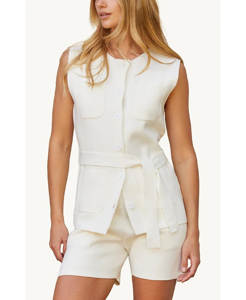 Crescent Women's Simone Sleeveless Knit Jacket