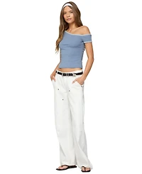 Edikted Women's Lorna Contrast Off Shoulder Top