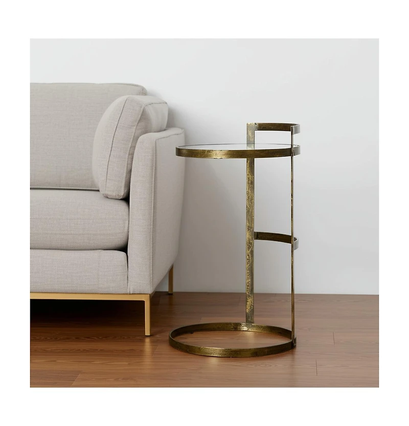 Transparent Glass Round Side Table – Modern Home Accent