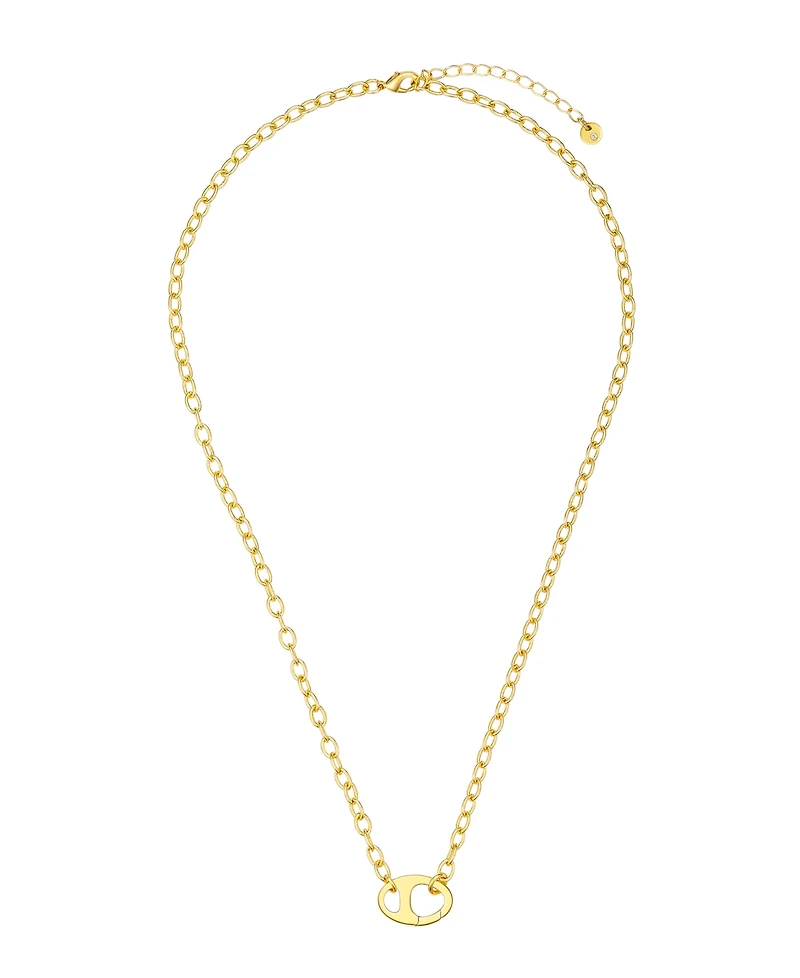 Unwritten Cubic Zirconia Tennis Paperclip Oval Carabiner Layered Necklace Set