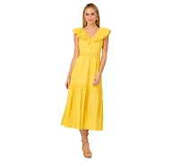 Adrianna by Adrianna Papell Women's Ruffle Midi Dress