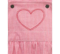 Little Me Baby Girls Ruffled Top & Heart Overall, 2 Piece Set