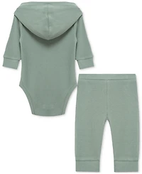 Little Me Baby Hooded Bodysuit & Pants, 2 Piece Set