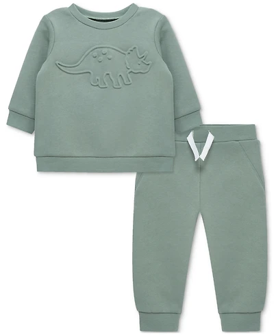 Little Me Baby Boys Dino Sweatshirt & Pants, 2 Piece Set