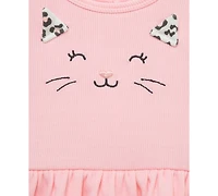 Little Me Baby Girls Cotton Leopard Headband, Bodysuit & Pants, 3 Piece Set