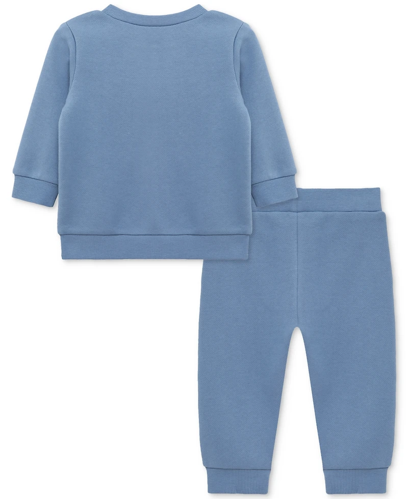 Little Me Baby Boys Football Sweatshirt & Pants, 2 Piece Set