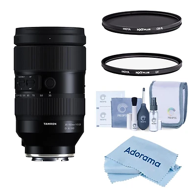 Tamron 35-150mm f/2-2.8 Di Iii Vxd Lens for Sony E Bundle with Hoya 82mm Uv and Cpl Filters, Cleaning Kit, Cleaning Cloth