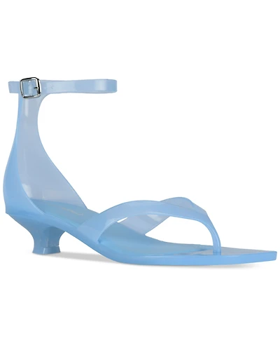 Jeffrey Campbell Women's Gummy Kitten-Heel Jelly Thong Sandals