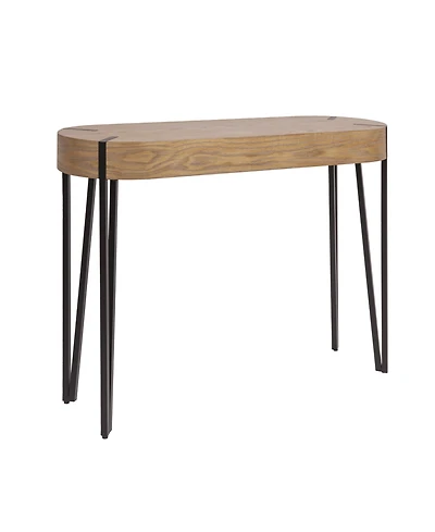 Creative Co-op 14" Astoria Wood White Oak Console Table